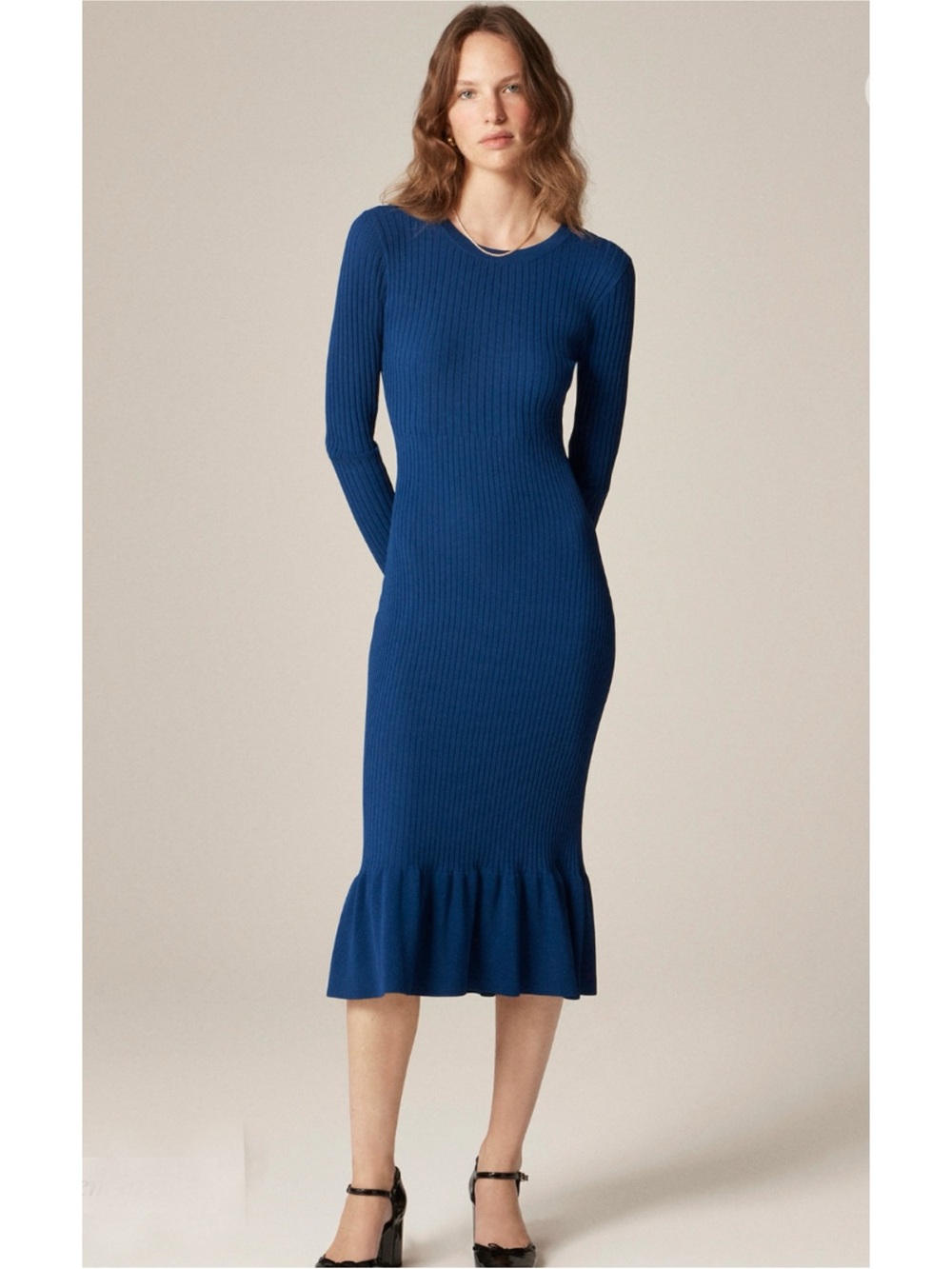 J. Crew Super-stretch Ruffle Sweater-dress